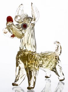 Venetian Murano Blown Glass Model Of A Dog