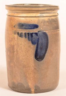 Solomon Bell Stoneware Pottery Storage Jar.