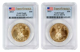 Pair of 2013 American Gold Eagles 