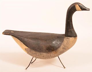 Carved and Painted Canada Goose Decoy.