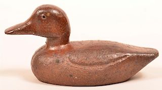 Ohio Sewer Tile Hand Molded Duck Figure.