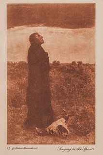 Rodman Wanamaker Photogravure "Singing to the Spirits" 1913