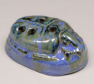 Fulper Pottery Scarab Flower Frog c1910s