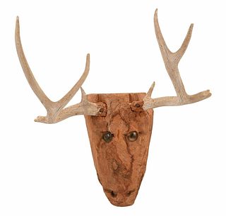 Jesse Aaron Carved Deer Head