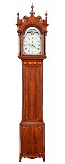 Important Virginia Federal Patriotic Tall Case Clock