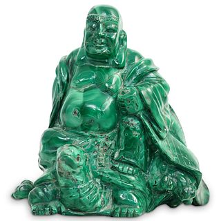 Chinese Carved Malachite Buddha
