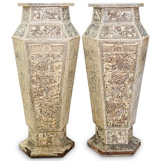 Monumental Chinese Bone Urns