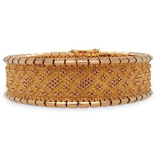 Vintage 19k Gold Weave Bracelet