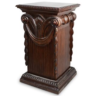 Neoclassical Style Carved Wood Large Pedestal
