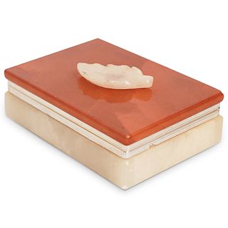 Italian Alabaster Carved Hinged Box