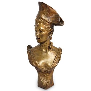 After Van Der Straeten (Belgium, 1856) "Therese" Bronze Bust