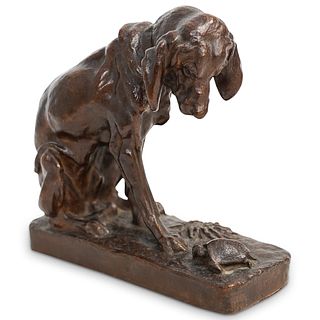 Antoine-Louis Barye (French, 1795-1875) Bronze Dog