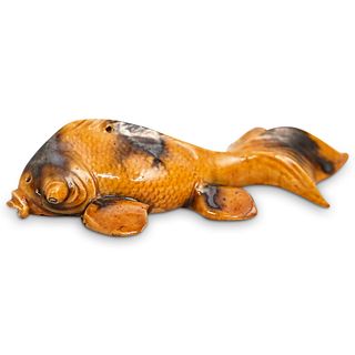 Antique Chinese Earthenware Koi Fish
