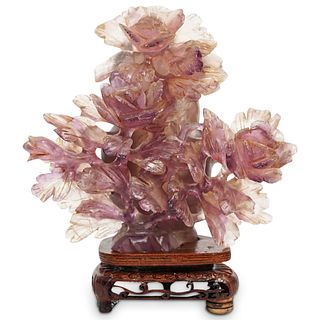 Chinese Carved Amethyst Urn
