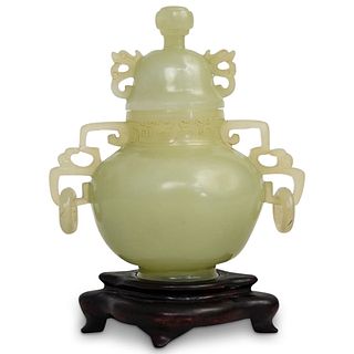Antique Chinese Carved Jade Urn
