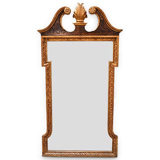 Antique George II Style Scroll Top Mirror