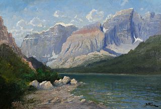 John Fery (1859–1934) — Mount Cleveland from Grossley Lake