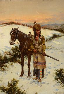 John Hauser (1859–1913) — Winter Hunt - Sioux (1909)