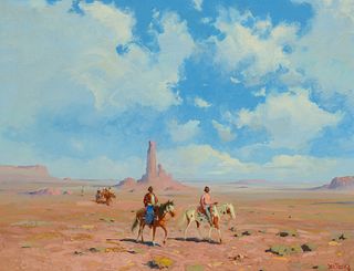Gerard Curtis Delano (1890–1972) — Arizona - Navajos on Their Way to a Ceremonial