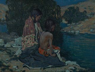 Eanger Irving Couse (1866–1936) — Two Indian Children