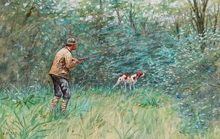 Olaf C. Seltzer (1877–1957) — Hunter with Dog