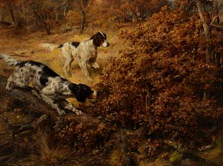 Edmund H. Osthaus (1858–1928) — Two Hunting Dogs (1891)