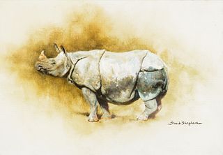 David Shepherd (1931–2017) — Indian Rhino