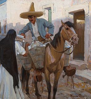 Maynard Dixon (1875–1946) — El Lechero (The Milkman), Guadalajara, Mexico