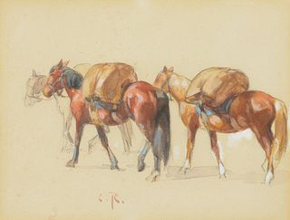 Carl Rungius (1869–1959) — Packhorses