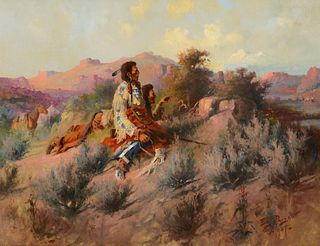 Edgar S. Paxson (1852–1919) — Indian Scouting Party (1901)