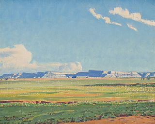 Maynard Dixon (1875–1946) — Distant Mesa, Navajo Reservation, Kayenta, Arizona (1922)