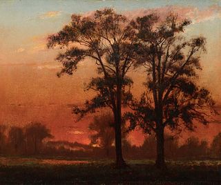 Albert Bierstadt (1830–1902) — Sunset Study