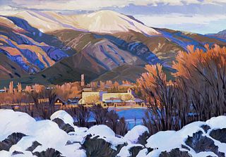 William Hook (b. 1948) — Winter in the Ranchos de Taos