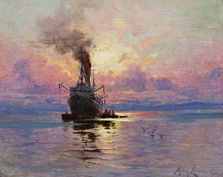 Sydney Laurence (1865–1940) — Fishing Vessel at Sea