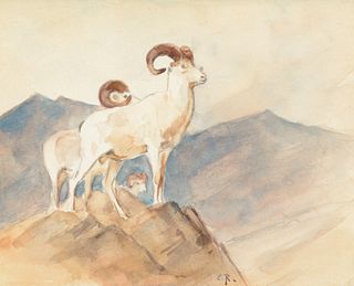 Carl Rungius (1869–1959) — Dall Sheep; Bear