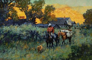 C. Michael Dudash (b. 1952) — Leaving Bannack, Montana - 1865 (2016)