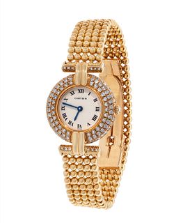 CARTIER Colisee Diamonds watch ref. 2823, serial no. 8810xx, for women.