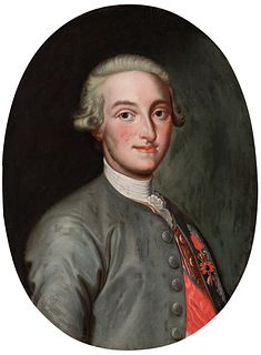 Spanish school, follower of ANTON RAPHAEL MENGS (Aussig, Bohemia, 1728-Rome, 1779); c. 1780.
"Carlos IV as Prince of Asturias".
Oil on canvas. Relined
