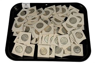 Eighty-Five Kennedy Silver Clad, to include 1965 - 1966 half dollars, $42.50 face value.