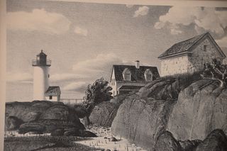 Stow Wengenroth (American, 1906 - 1978), Annisquam Light, 1941, lithograph on paper, signed and numbered 60/75 in pencil in the lower margin recto, 7 