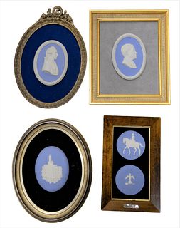 Group of Twenty-Four Wedgwood Jasperware, to include plaques, medallions, Washington, Duke and Duchess of New York, sets of medallion, set of nine lim