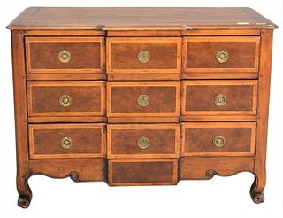 Acquisitions by Henredon, Louis XV Style Commode, having hand painted top surface, height 36 inches, top 21 1/2" x 49 1/4".