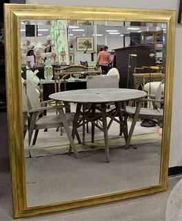 Large Rectangle Contemporary Gold Framed Mirror, having beveled glass mirror, 50 1/2" x 60".