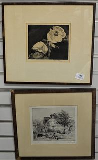 Three Piece Lot, to include Golden Dawn by Walter Bohl, etching on paper, signed, titled and numbered in pencil in the lower margin; The Old Mill, etc