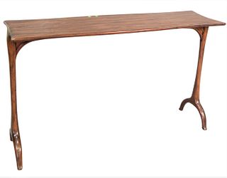 Keno Brothers for Stickley Console Table, height 34 1/2 inches, top 16" x 58".