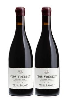 Two bottles Henry Boillot Clos Vougeot Grand Cru, vintage 2017.
Maison Henry Boillot.
Category: Pinot Noir red wine. Meursault, Burgundy (France).
