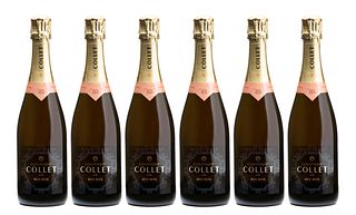 Six Collet Brut Rose bottles.
Champagne Collet
Category: Champagne. Aÿ (France).