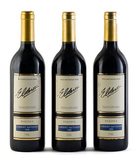 Three Elderton bottles, vintage 1999.
Elderton Wines.
Category: Cabernet Sauvignon red wine. Nurioopta, Barossa Valley (Australia).