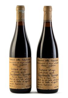 Two bottles Giuseppe Quintarelli - Amarone della Valpolicella Classico superiore, vintage 1981.
Category: red wine. Valpolicella DOC. Negrar, Veneto (