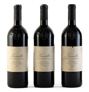 Three bottles of Prunotto Montestefano, vintage 1985.
Category: red wine. Barbaresco D.O.C., Piedmont (Italy).
Numbered bottles limited to 12,900.